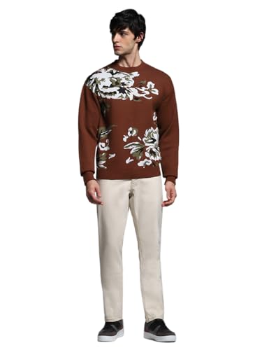 Jack & Jones Men's Regular Fit Brown Sweater