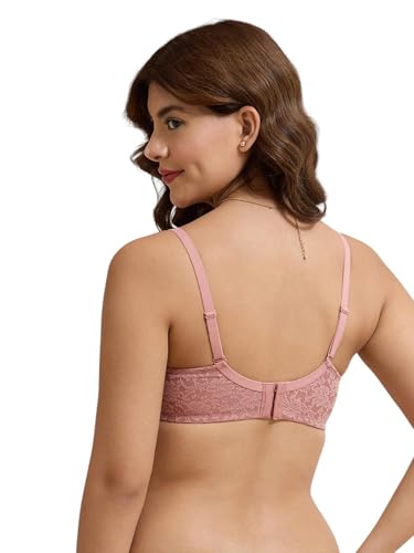 Amante Pink Solid Polyamide Women Bra