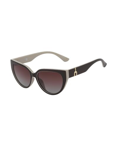 Brown and Beige Toned with Polarised Lens Cat Eye Sunglass for women
