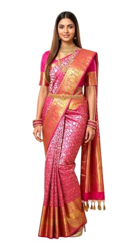 VFCollections Women's Samudrika Pattu Sarees With Blouse (VFC426-5)
