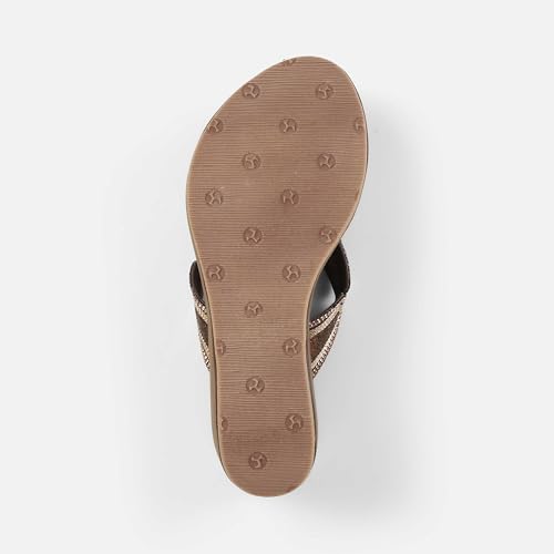 Mochi Women's Open Casual - Slippers with Black Platforms UK/5 EU/38(34-414)