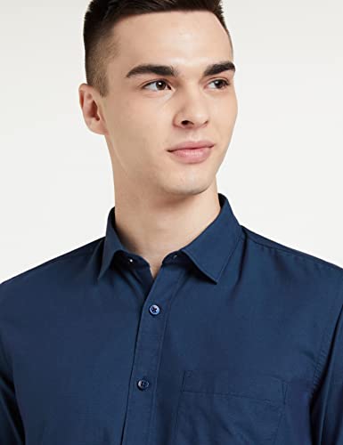 Amazon Brand-Symbol Men's Cotton Slim Fit Formal Shirt Navy 2 40)