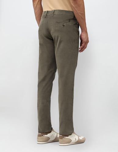 U.S.Polo Association Men's Denver Slim Fit Corduroy Trousers (USTRO018D_Green_34)