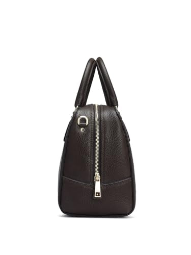 Da Milano Genuine Leather Brown Satchel (Medium) (01554)
