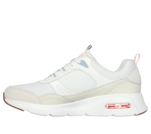 Skechers Women Skech-AIR Court-Cool Avenue Off White Lace Up Casual Sneakers