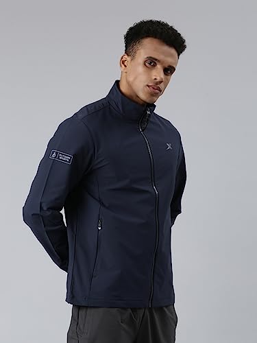 XTEP Men's Outdoor Jacket with Lightweight | Quick-Dry | Quick-Dry Lining | Late Blue | XS | Easy Care