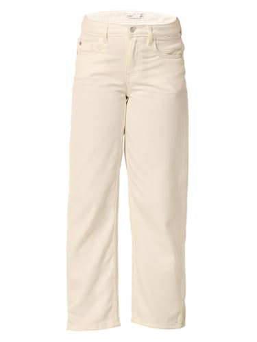 VERO MODA Girls Mid Rise Stretchable Ankle Length White Wide Leg Jeans