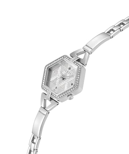 GUESS Gb Audrey Women Silver Tone Tonneau Dial Analog Watch - GW0680L1