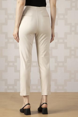 Van Heusen Women Beige Solid Formal Regular Fit Trousers