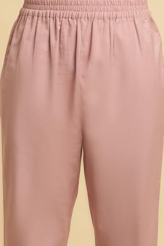 W for Woman W Women Purple Festive Floral Print Viscose Kurta & Straight Pant_24FESTWS10948-120088_XS