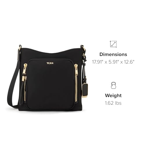 TUMI Voyageur Tyler Crossbody, Black/Gold, One Size, Voyageur Tyler Crossbody