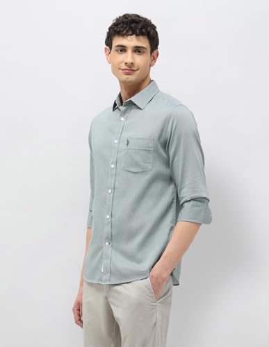 U.S.Polo ASSN. Men's Tailored Fit Shirt (USSHT3141_Olive