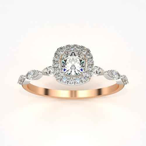 VALANOVA Hallmarked 14K Gold & Certified Lab Grown Diamond 0.93cts | Ring For Women's/Girls | Stylish & Elegant | VGR0464U | Ring Size: 9