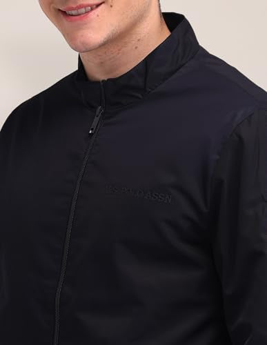 U.S. POLO ASSN. Mens Full Sleeve Transitional Jacket (USJCKS0654_NAVY_S)