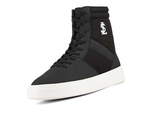 LOUIS STITCH Raven Black Sneaker for Men | Comfortable Ankle Boot Sneaker | LSP-SNK-AVI016-ABTBJB | UK-6