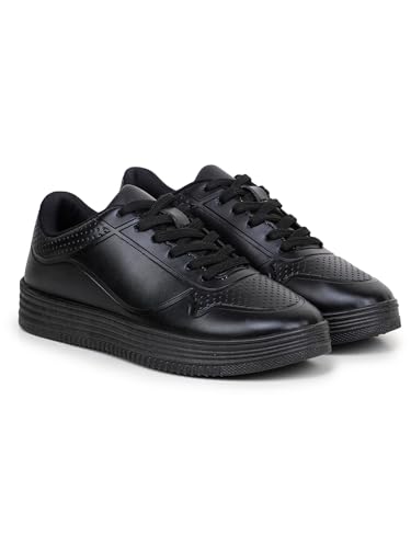 ATHCO Women's Slick Black Sneakers Shoes_07 UK (ATHDIP-23)