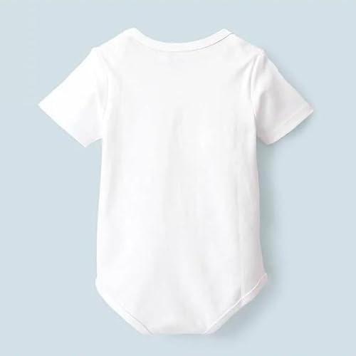 KNITROOT Twin Romper, Unisex Baby Kids Twin Onesies, Half Sleeve Bottom Snap Button, White Cotton Bodysuit, Sleepsuit, Mommy Sweet Daddy Cupcakes, 0-3 Months, For Twin Baby Boys & Girls