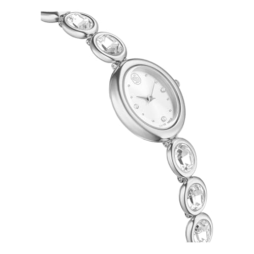 Swarovski Imber Oval Watch, Swiss Made, Metal Bracelet, Silver Tone, Stainless Steel