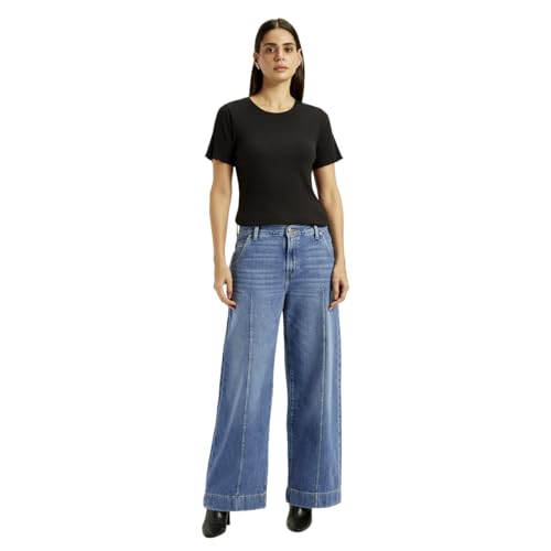 Levi's Women's Blue Loose Fit Mid Rise Jeans