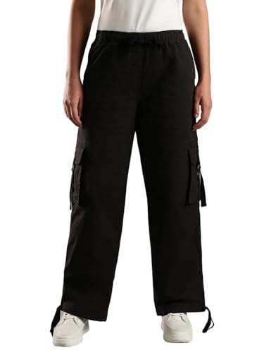 Tommy Hilfiger Relaxed Fit Solid Mid Rise Cargo Black