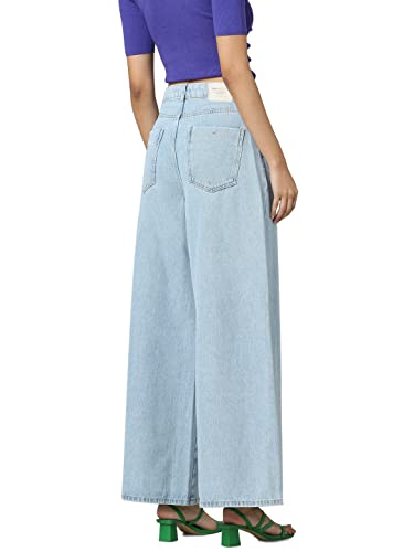 ONLY Wide Leg Jeans(141022701_Light Blue Denim_28/32)