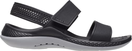 crocs womens LiteRide Sandal Black/Light Grey Sandal - 3 UK (W5) (206711-02G)