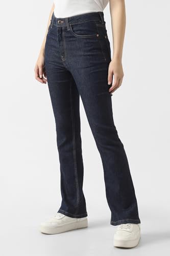 Women Navy Mid Wash Jeans