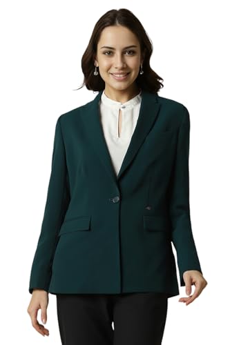 Allen Solly Women's Blazer (AHBZWRGF016433_Green