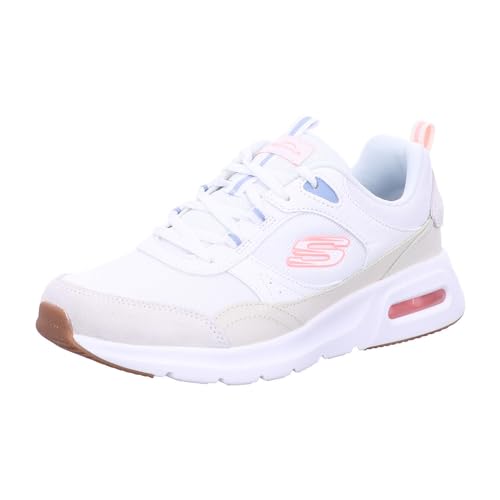 Skechers Women Skech-AIR Court-Cool Avenue Off White Lace Up Casual Sneakers
