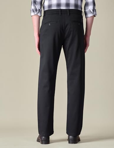 U.S.Polo Association Men's Riley Straight Fit Textured Trousers (USTROOE1067_Black_34)