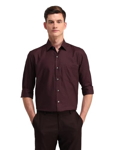 Arrow Men's Slim Fit Shirt (ARAISH0016_Red