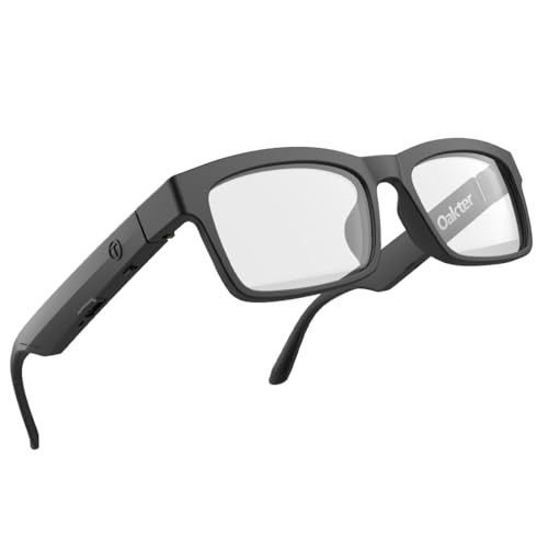 OAKTER Smart Glasses with Wireless Bluetooth | Hands-Free Calling | Open Ear Music | Sport Headset | Intelligent Eyewear | Connect with Your Mobile/Tablet | Black