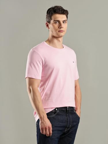 Tommy Hilfiger Solid Regular-Fit Cotton T-Shirt Classic Pink