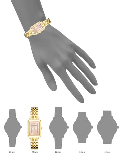 Anne Klein Women's Glitter Accented Bracelet Watch, Gold/Pink, AK/3760PKGB