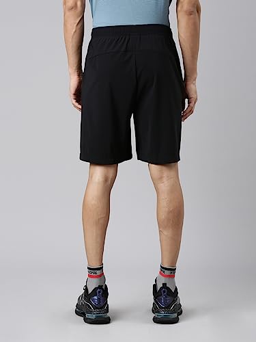 XTEP Black Knitted & Elastic Comfort Traning Long Shorts for Men -XL