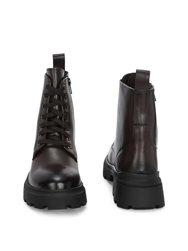 Delize Brown Lightweight Women derby ankle boots with track outsole 67304-37