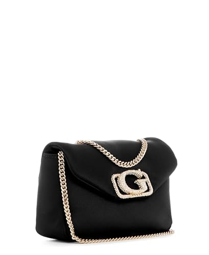 Guess Women Black Solid Prue Mini Convertible Flap Crossbody Bag