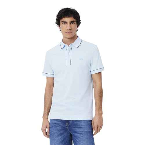 Lacoste Men's Regular Fit Polo Shirt (PH818AT01_Light Blue