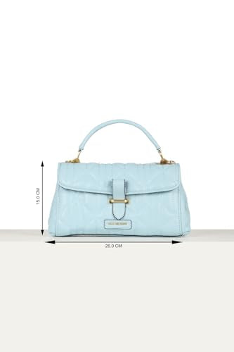 Women Blue Solid Casual Sling Bag