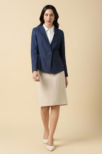 Allen Solly Women's Blazer (AHBZWRGFI75200_Navy