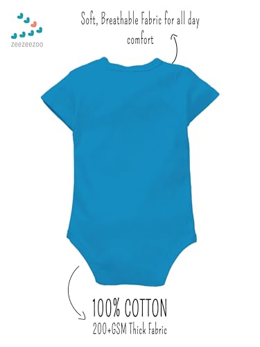 Zeezeezoo Happy Birthday Papa Printed Baby Clothes Daddy Birthday Special Dress for Baby Boy & Girl 100% Cotton Romper 0-3 Months