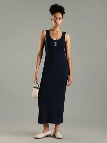 Cotton Scoop Neck Bodycon Dress