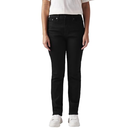 Levi's Women's Black Wedgie Slim Fit Mid Rise Jeans