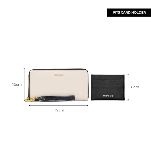 Miraggio Harlow Zip Around Wallet for Woman | 3 Compartment Women Wallet | Gift Items for Women