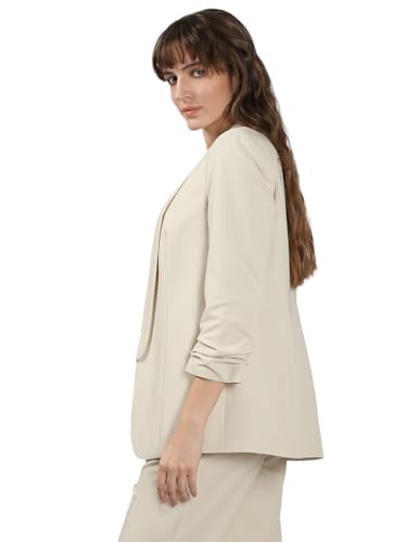 VERO MODA Women's Regular Fit Beige Blazer