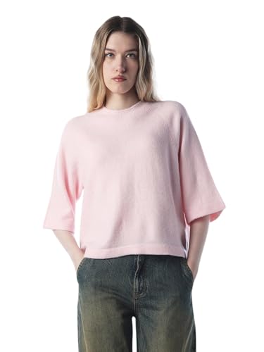 ONLY Women's Acrylic Blend Round Neck Pullover Sweater (15333199- Potpourri