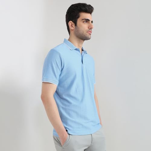 Park Avenue Blue Structure Pattern Men T-Shirt