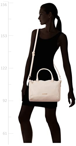 Caprese Eleana Satchel Bag, Large | Stylish Shoulder Bag for Women with Adjustable & Detachable Sling Strap | Secure Zip Closure | Perfect for Office & Daily Essentials (Beige)