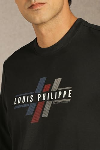 Men Casual Black Graphic Print Sweatshirt