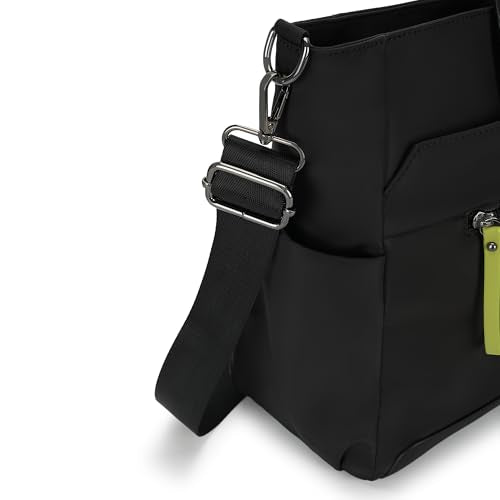 Fastrack Women Workease All-Day Laptop Tote Bag,15" Laptop Compatibility,Made With Nylon For Durability,Workwear Bags,College Bags With Laptop,Black